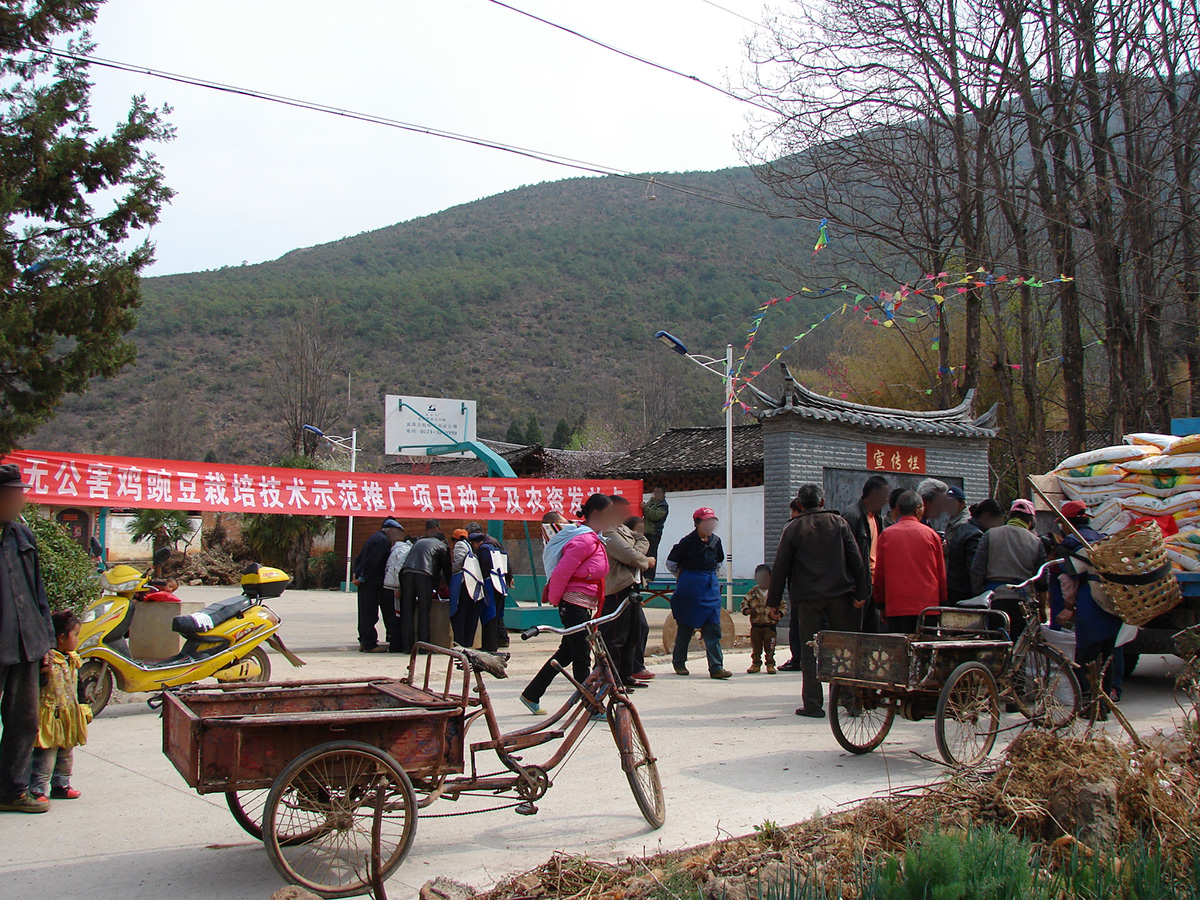 給農(nóng)戶發(fā)放農(nóng)資、補助